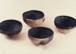 Ceramics, four pinch bowls