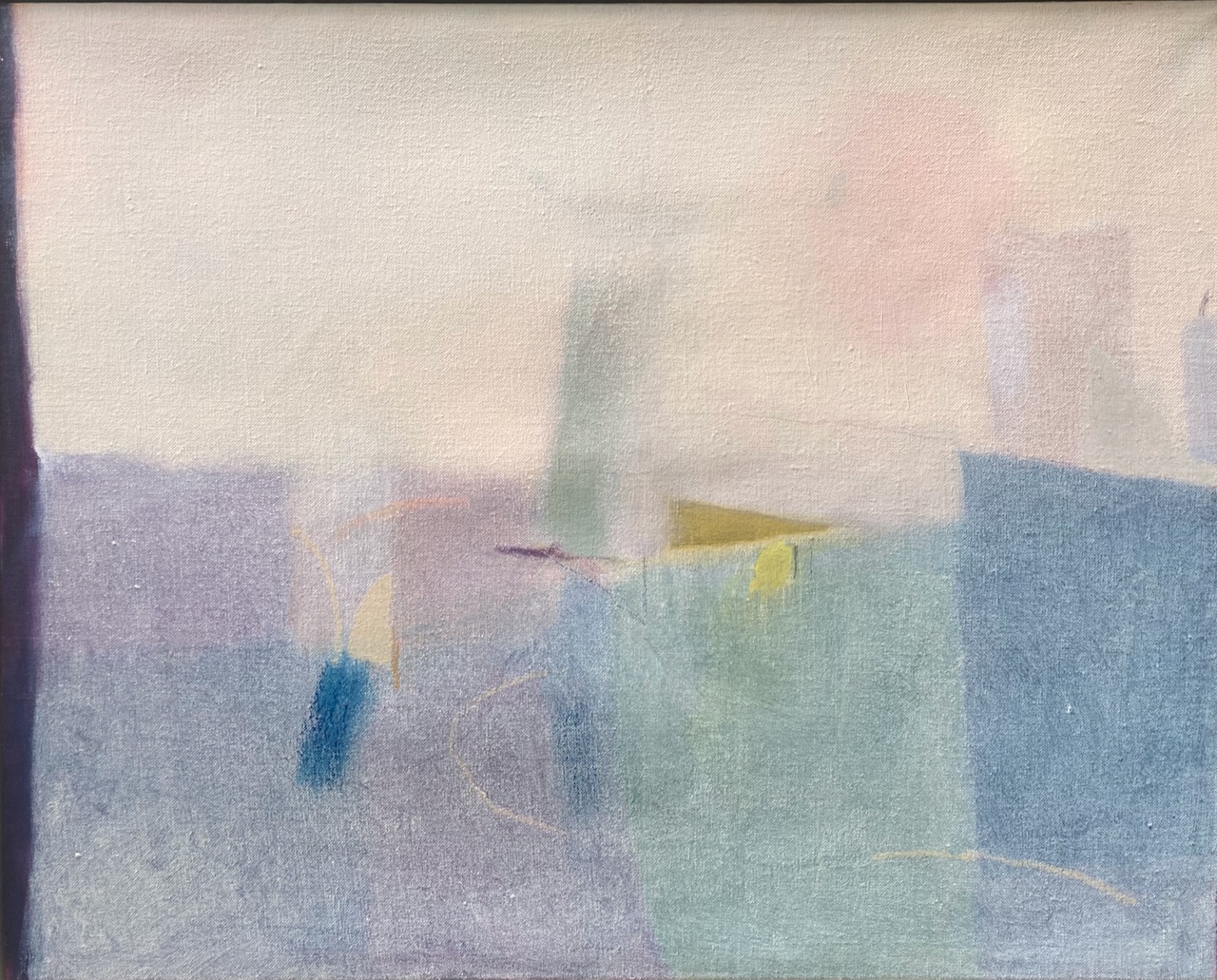 Foggy Horizon.oil oil pastel on linen 20w x 16h2019